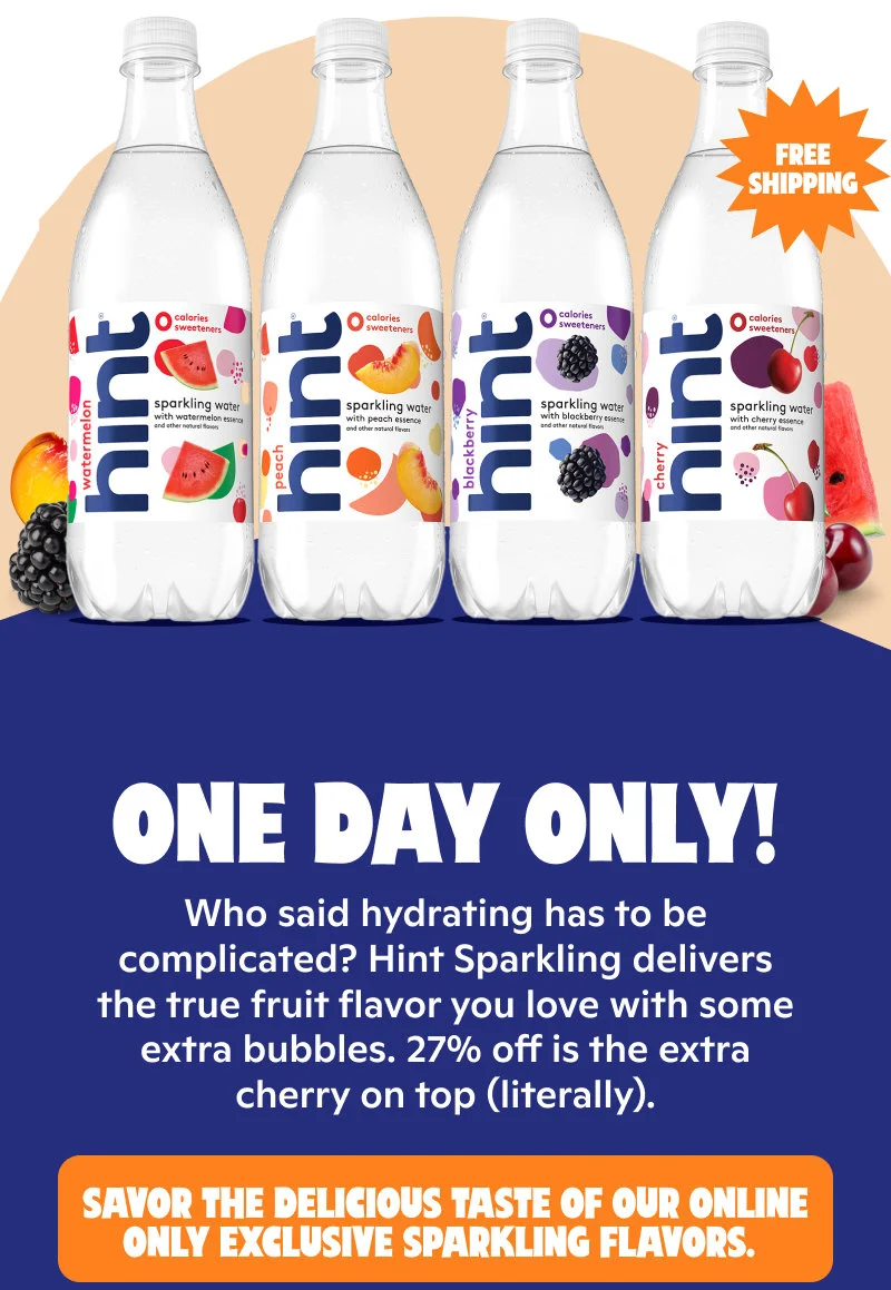 One Day Only! Who said hydrating has to be complicated? 27% off is the extra cherry on top.
