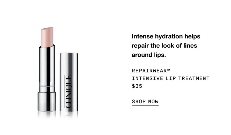 Intense hydration helps repair the look of lines around lips. REPAIRWEAR TM INTENSIVE LIP TREATMENT $35 SHOP NOW