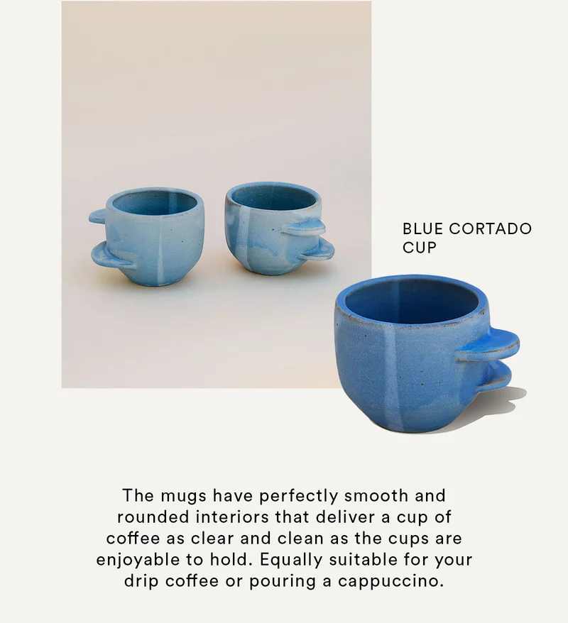 blue cortado cup