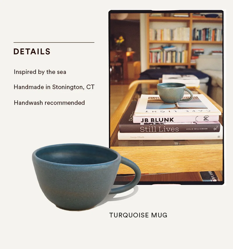 turquoise blue mug