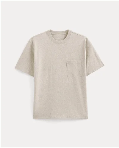 Image | Premium Weight Oversized Tee | Heathered Oatmeal