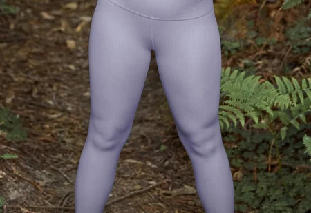 Blue Frost Shine High Waisted Midi Legging