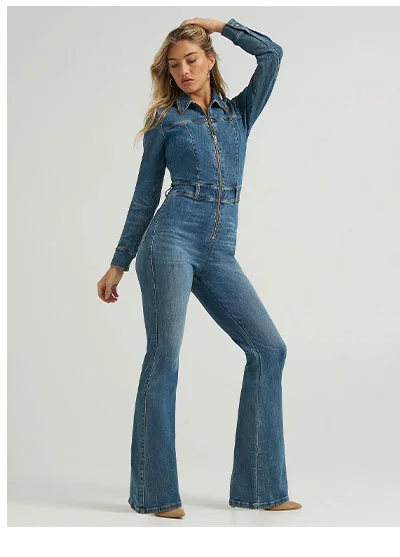 Wrangler x Lainey Wilson Denim Flare Catsuit