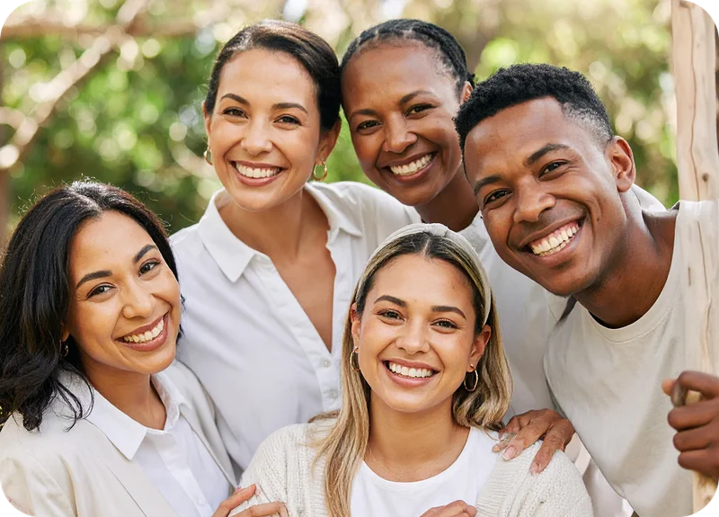 Image of people wearing white