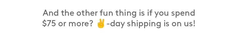 FREE 2-Day Shipping With Orders $75+