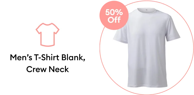 men's t-shirt blank, crew neck.