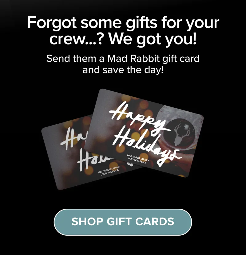forgot some gifts for your crew?  send them a mad rabbit gift card and save the day!
