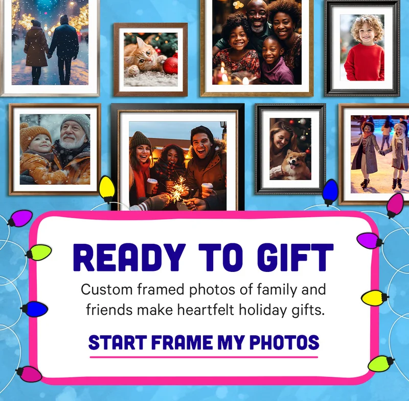 Ready to Gift - custom framed photos of family and friends make heartfelt holiday gifts