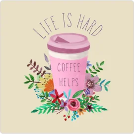 Life Is Hard But Coffee Helps T-Shirt