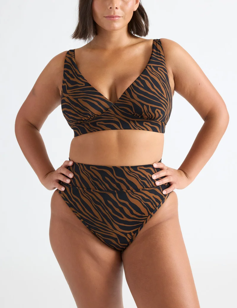 Image of Leakproof Sculpt High Rise High Cut Swim Bottom