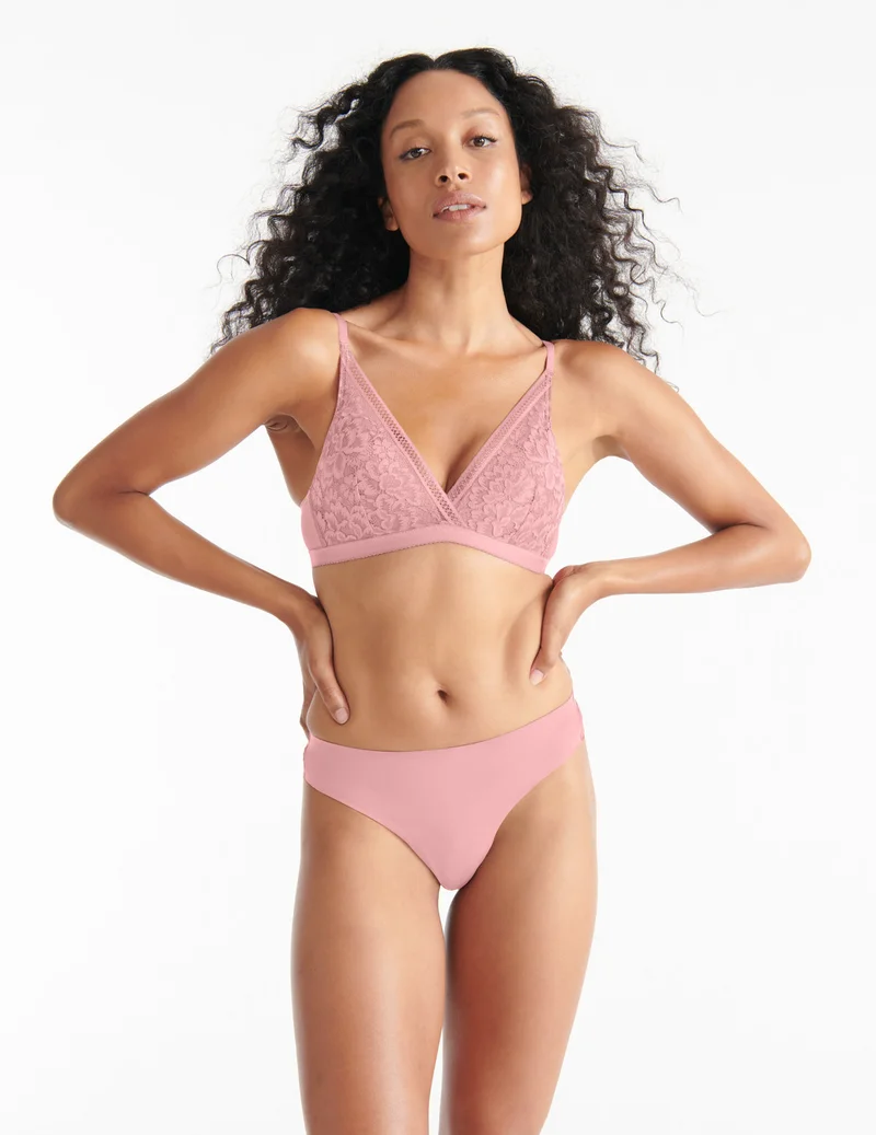 Image of Lace Deep-V Bra