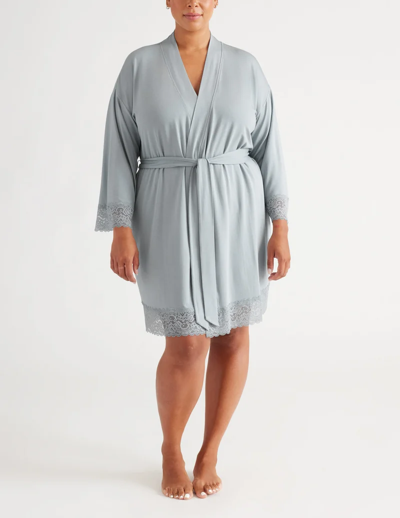 Image of Lace Trim Robe