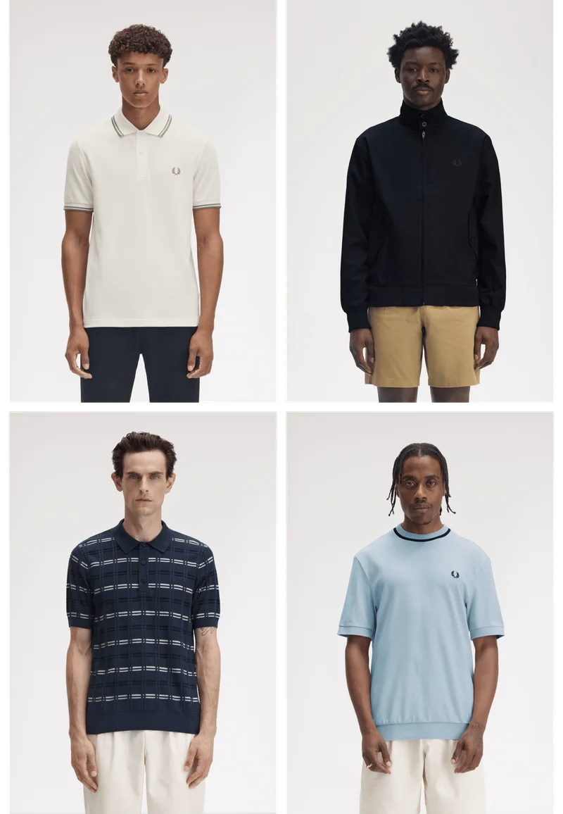 a selection of menswear pieces from the Sharp Edit