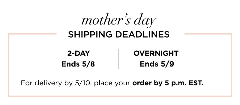 SHIPPING DEADLINES