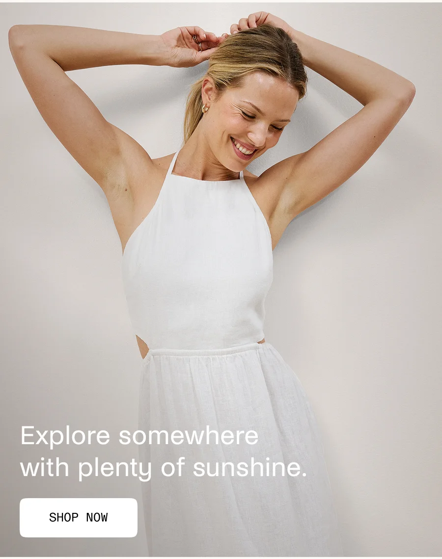 SoftWash Linen Halter Dress in White