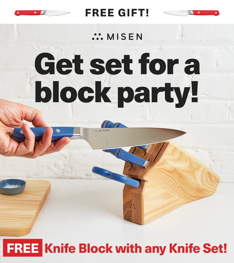 Free Gift With Knife Set Purchase - Buy any knife set and get a free Knife Block Free Gift With Knife Set Purchase - Buy any knife set and get a free Knife Block