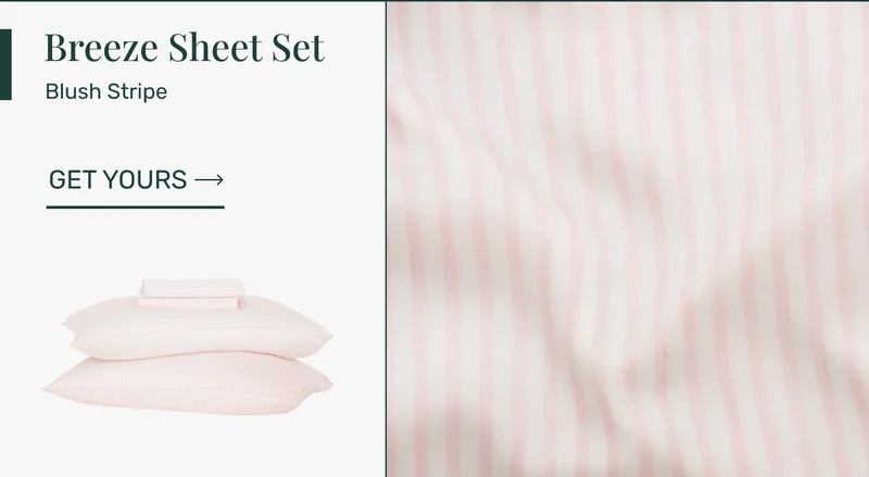 Breeze Sheet Set - Blush Stripe