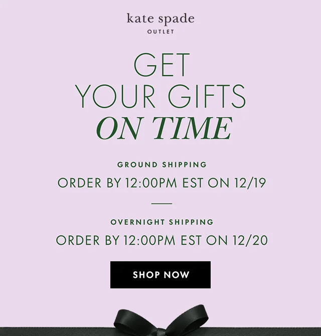 GET YOUR GIFTS ON TIME
