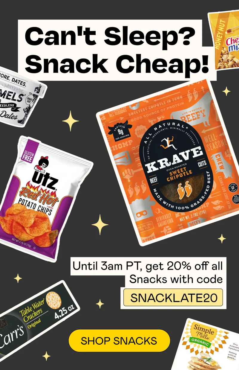 Can't Sleep? Snack Cheap! - Shop Snacks