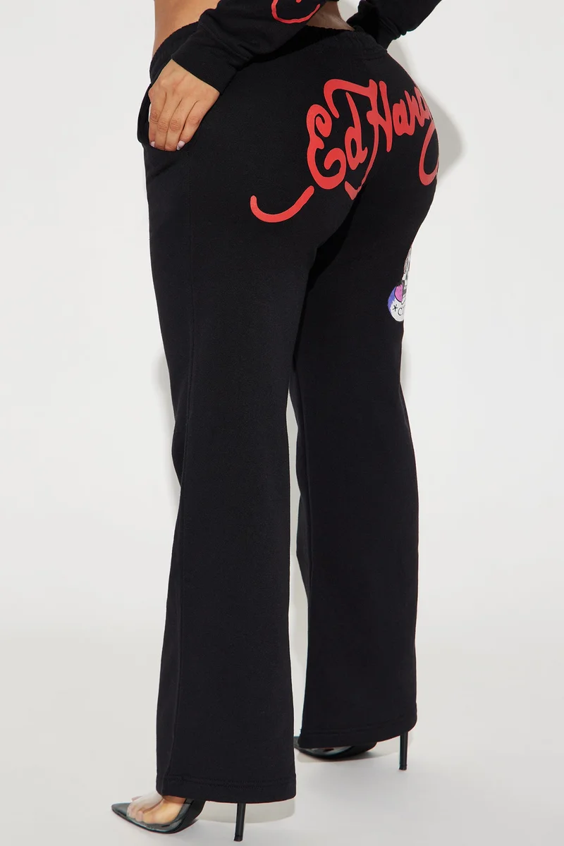 Image of Ed Hardy NYC Wide Leg Pant - Black