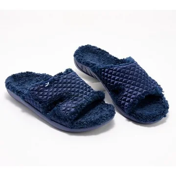 Revitalign Orthotic Memory Foam Slide Slippers - Janie Satin