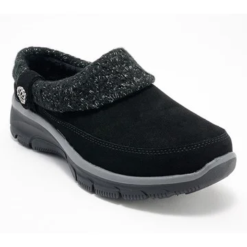 Skechers Easy Going Water-Repellent Suede Clogs - Full Bloom