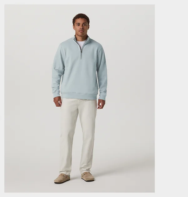 Seaside Half Zip - Blue Haze