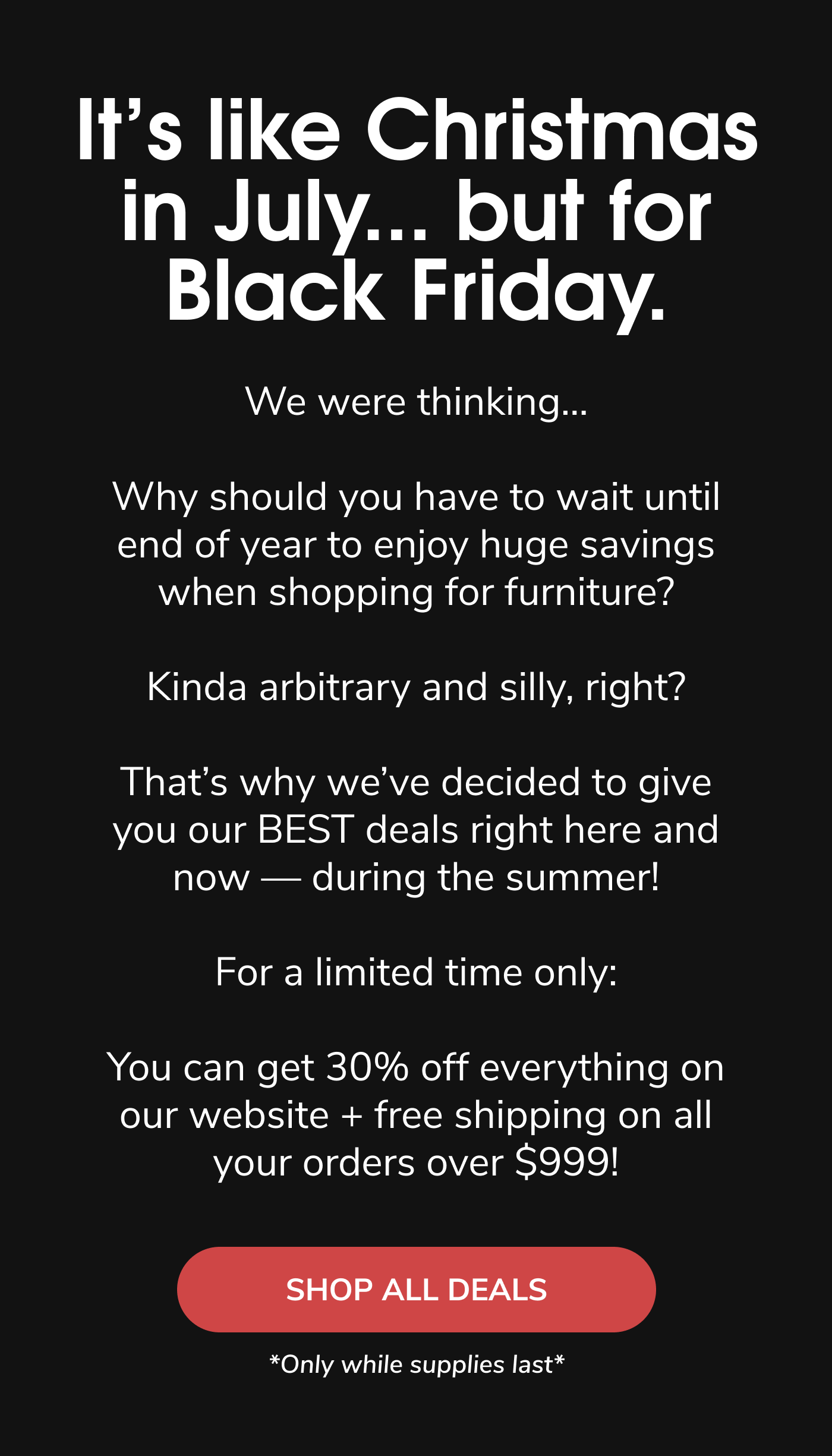 Shop Black Friday Summer Deals Now!