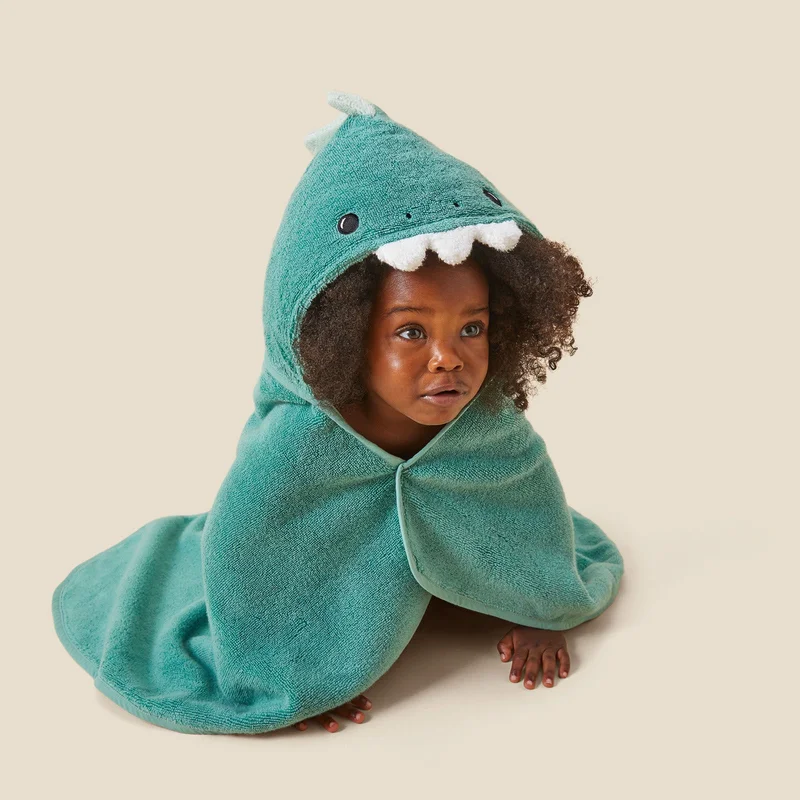 Image of Dinosaur Baby & Kids Hooded Bath Towel