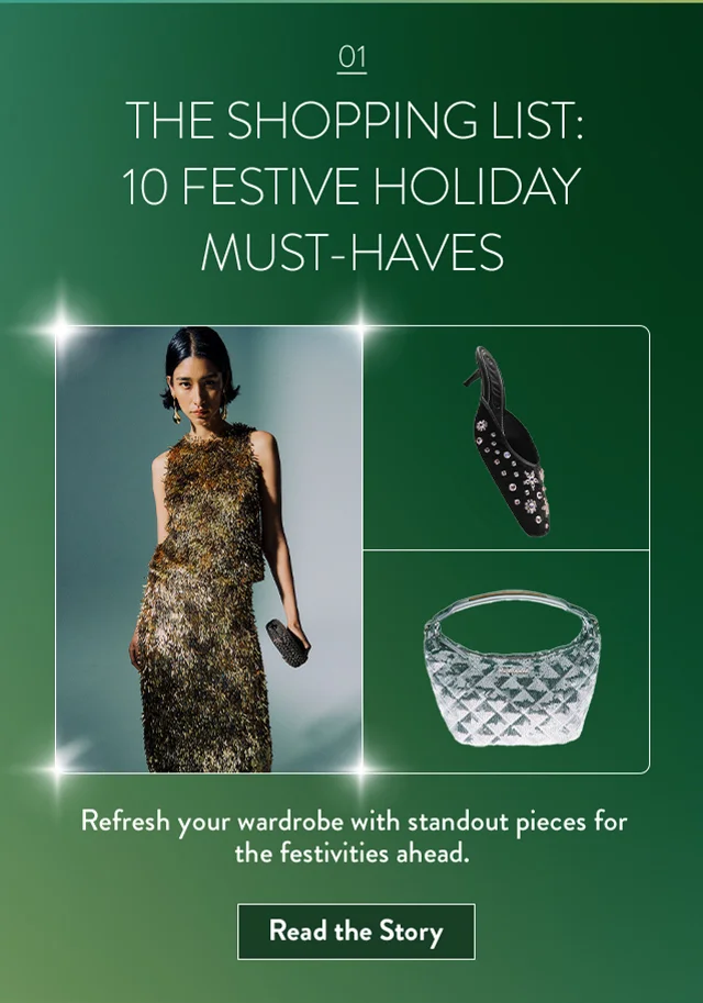 Festive holiday wardrobe pieces.