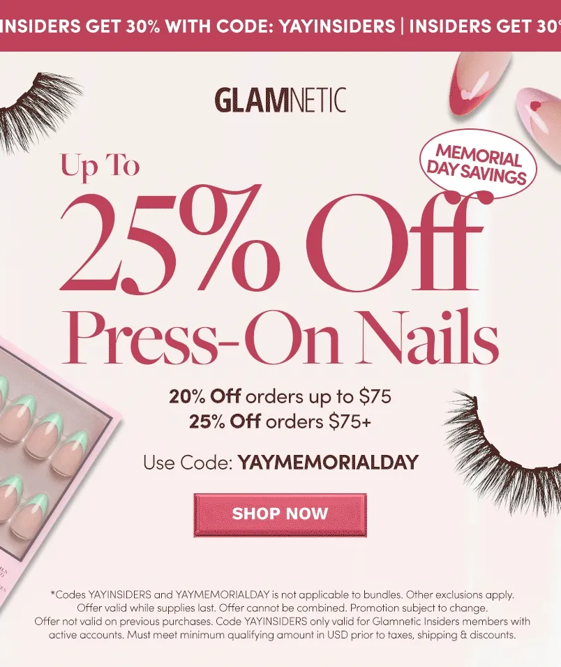 Get up to 25% OFF Memorial Day Sale