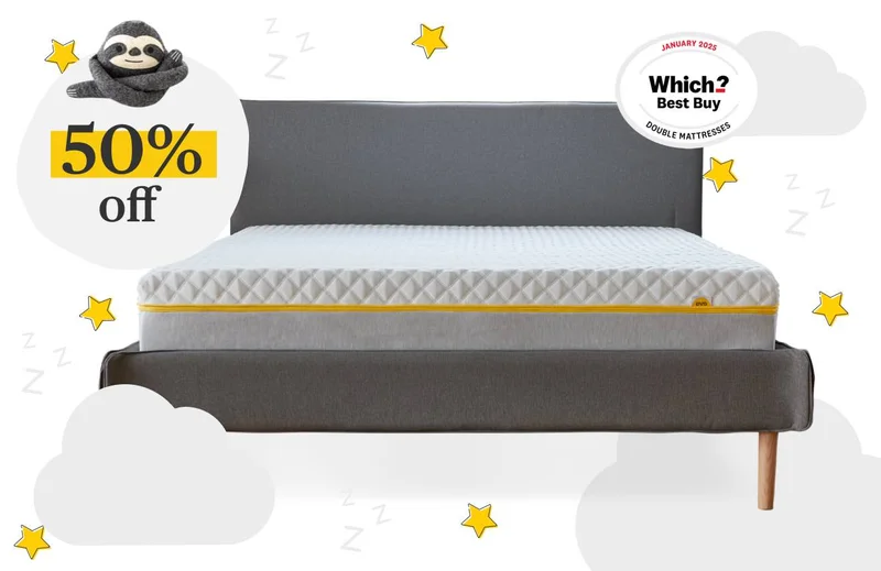 a magical 50% off the premium hybrid mattress