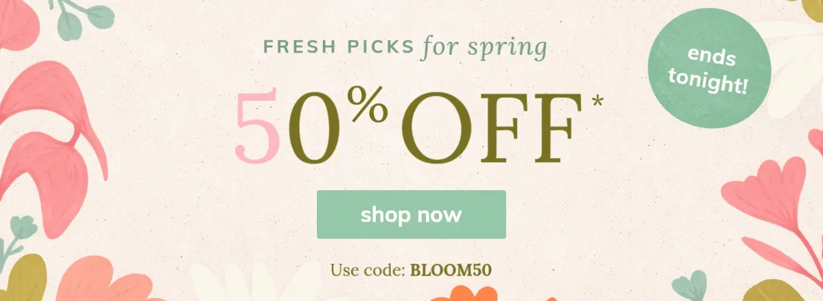 Shop the 50% OFF spring forward sale