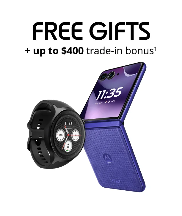 motorola razr ultra - 2026 - free gifts + up to $400 trade-in bonus(1)