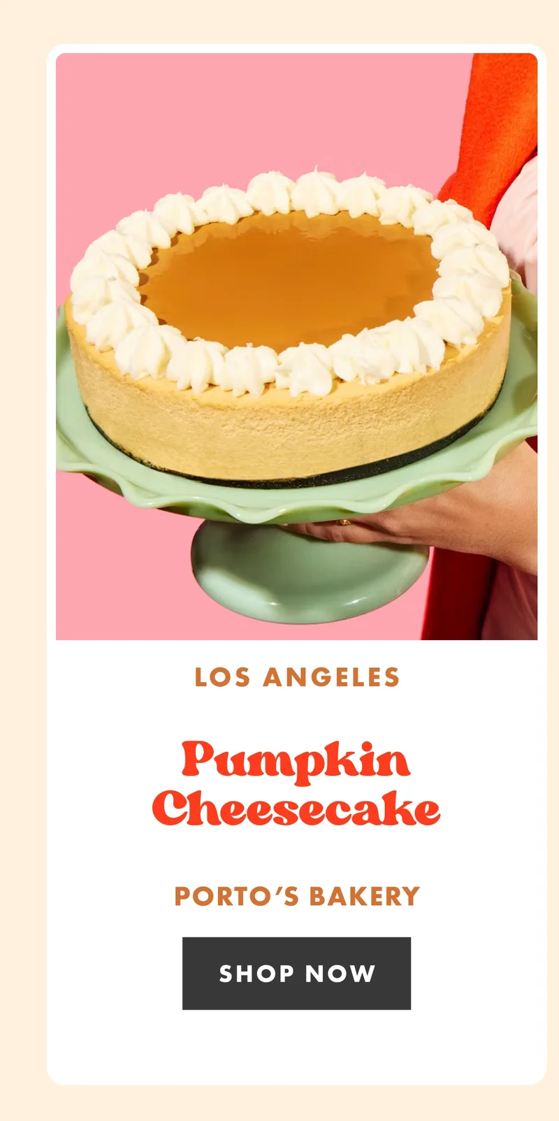Porto's Pumpkin Cheesecake Porto's Pumpkin Cheesecake