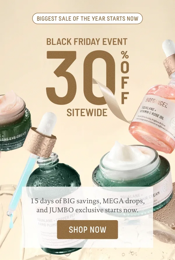 Biggest Sale Of The Year Starts Now