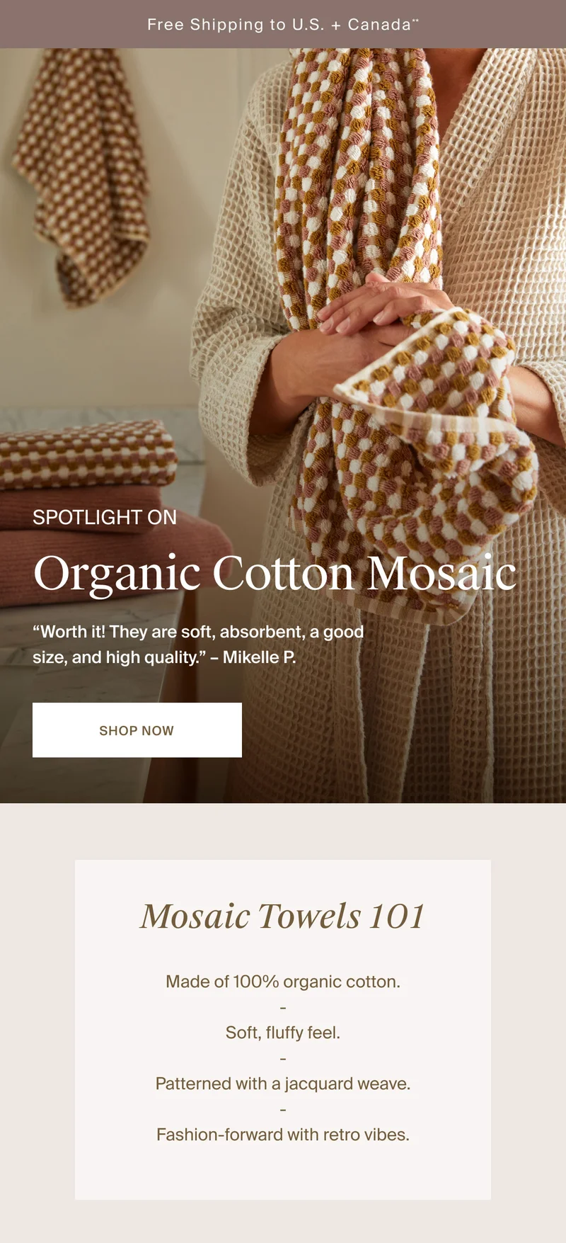 Organic Cotton Mosaic Spotlight | Shop Now