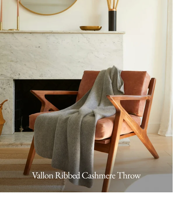 Vallon Ribbed Cashmere Throw