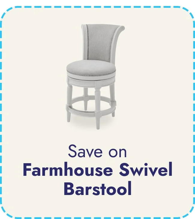 Farmhouse White Counter Height 26in. Swivel Barstool