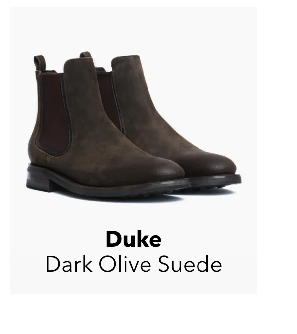 Duke Dark Olive Suede