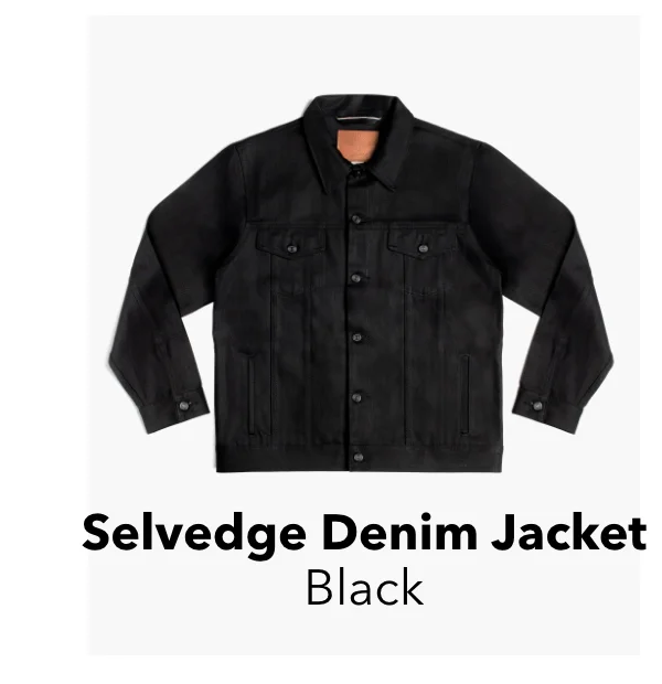 Selvedge Denim Jacket Black