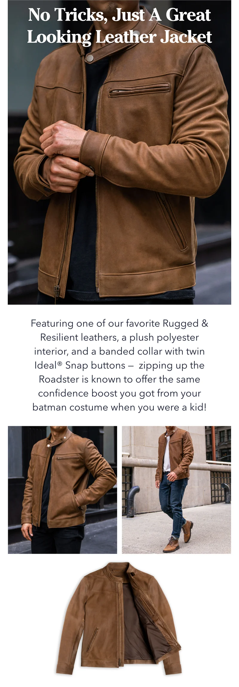 No Tricks, Just a Great Looking Leather Jacket