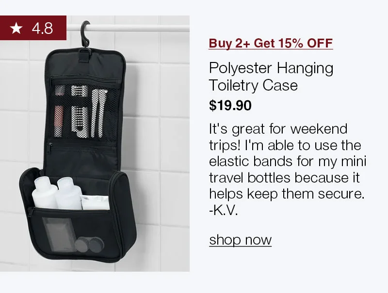 Shop Polyester Hanging Toiletry Case