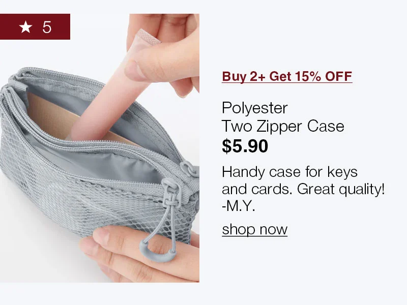Polyester Two Zipper Case- Buy 2+ Get 15% OFF