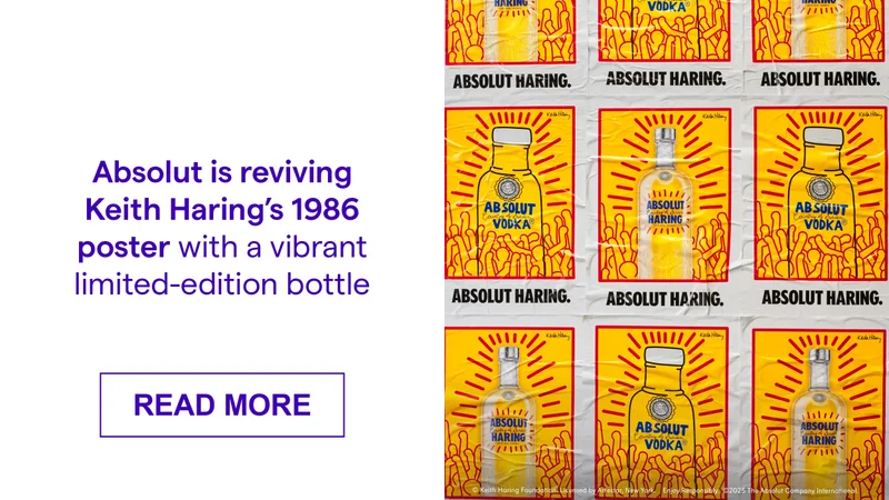 Absolut is reviving Keith Haring’s 1986 poster with a vibrant limited-edition bottle