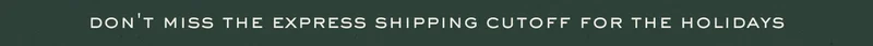 Holiday shipping cutoff