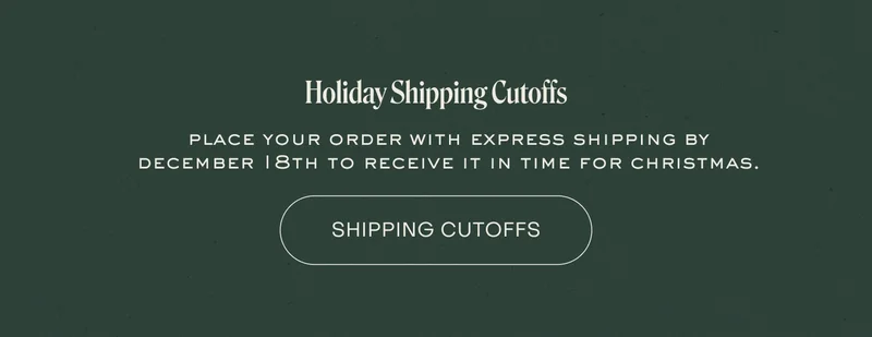 Holiday Shipping Cutoffs