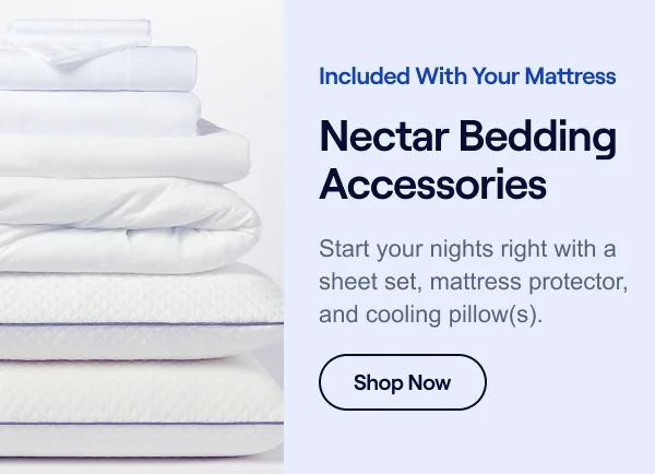 Bedding included with any mattress purchase*