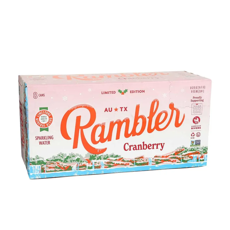 Sparkling Water, Cranberry, 12 Fl Oz, (8 Ct)