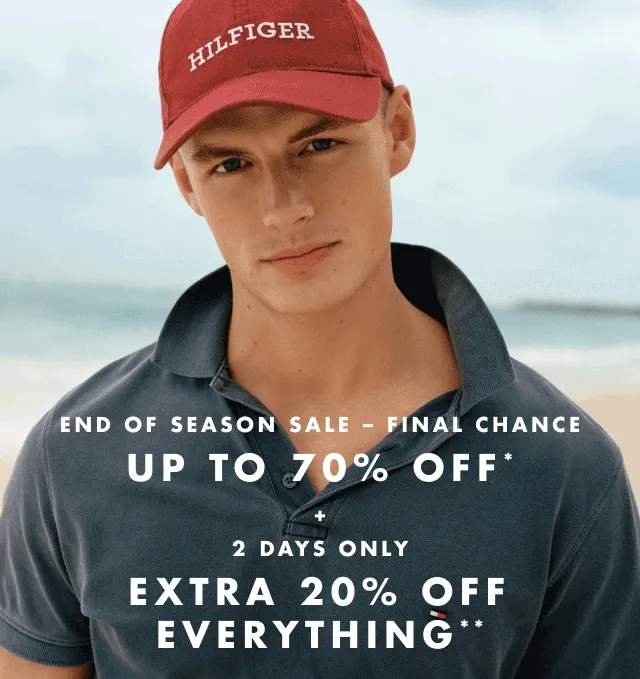 End of season sale - Final chance                                            Up to 70% off sale styles* + 2 days only Extra 20% off sale**                                            Use promo code July20 at checkout                                            Shop sale